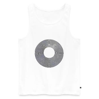 Minimalist Abstract Circle Lines Design - Men's Premium Organic Tank Top - white - Front - Michal (187cm)