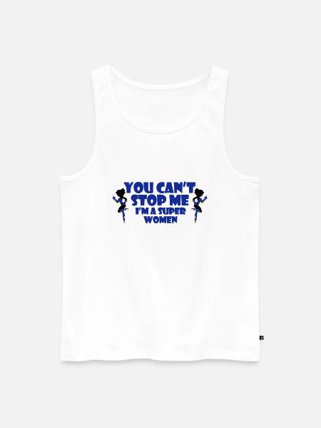 Superfrau - Männer Premium Bio Tank Top - Weiß