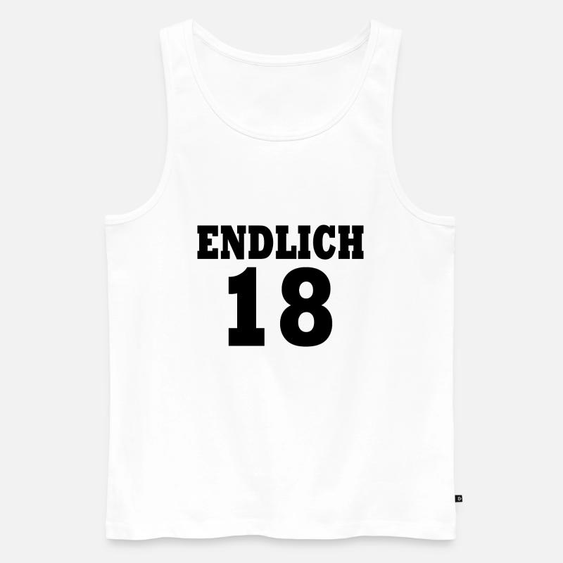 Endlich 18 - Männer Premium Bio Tank Top - Weiß