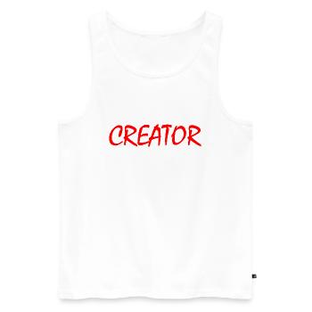 Creator - Débardeur bio Premium Homme - blanc - Devant - AI Model Male 178 light (178cm)