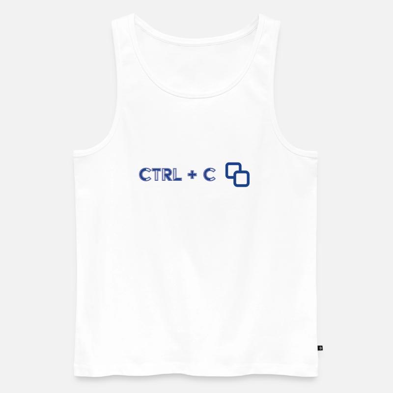 Ctrl C - Zwillinge /Zwillinge - Männer Premium Bio Tank Top - Weiß