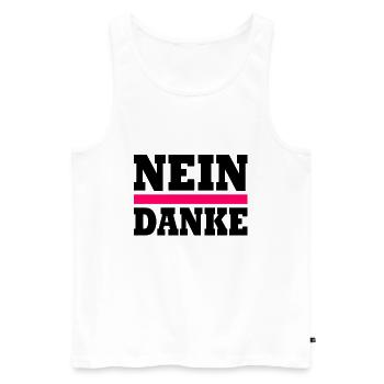 Nein danke - Männer Premium Bio Tank Top - Weiß - Vorne - Michal (187cm)