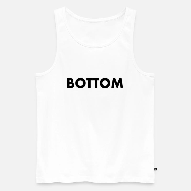 Bottom - Männer Premium Bio Tank Top - Weiß
