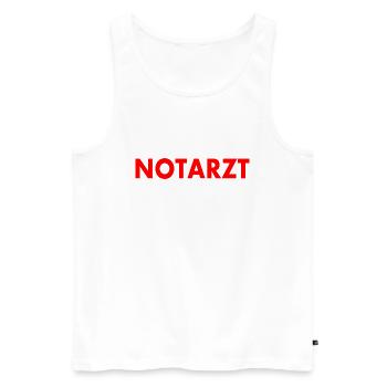 Notarzt - Männer Premium Bio Tank Top - Weiß - Vorne - Michal (187cm)