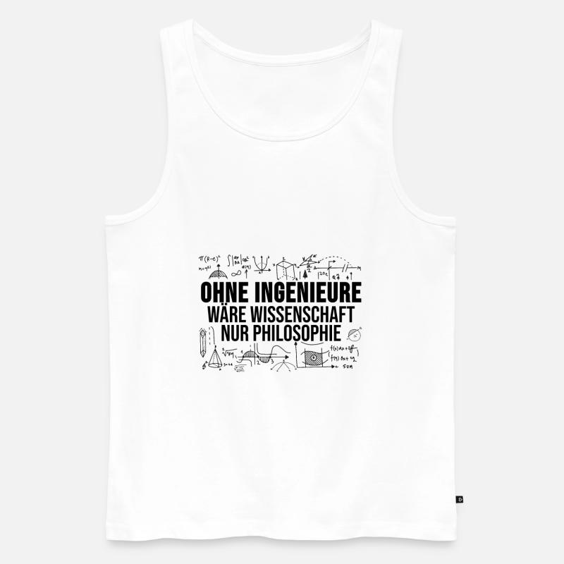 Engineer TShirt technician engineering gift - Men's Premium Organic Tank Top - white