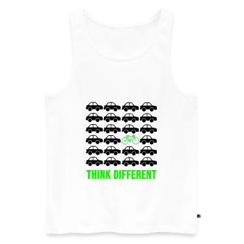 Fahrrad Shirt Rennrad Radfahren Radsport Geschenk - Männer Premium Bio Tank Top - Weiß - Vorne - Michal (187cm)