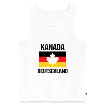 Kanada Deutschland Austausch Heimat Cool Geschenk - Männer Premium Bio Tank Top - Weiß - Vorne - Michal (187cm)