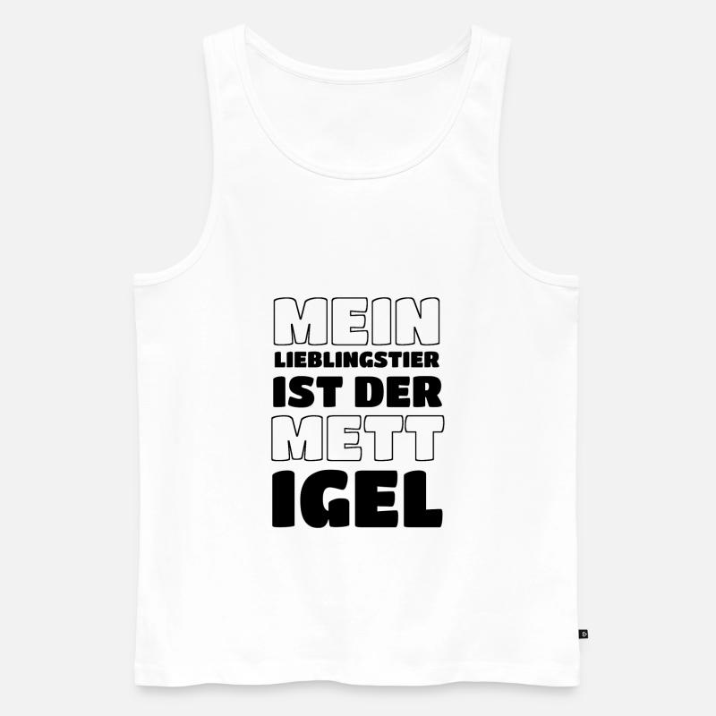 Mett Mettigel Hackfleisch Mettwoch Geschenk - Männer Premium Bio Tank Top - Weiß