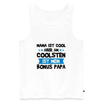 Bonus Papa Stiefvater Bonusvater Tochter Geschenk - Männer Premium Bio Tank Top - Weiß - Vorne - Michal (187cm)