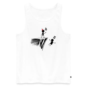 16. Geburtstag, 16 Jahre altes Geschenk, 16 Jahre alter Humor, 16 Jahre alt - Männer Premium Bio Tank Top - Weiß - Vorne - Michal (187cm)