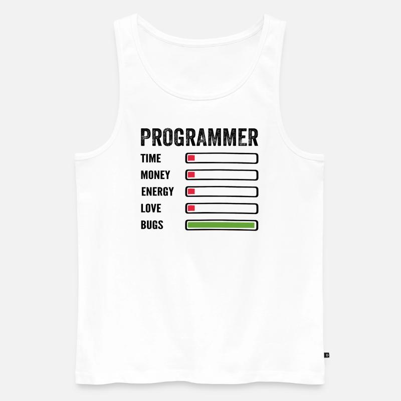développeur humour programmeur codeur code - Débardeur bio Premium Homme - blanc