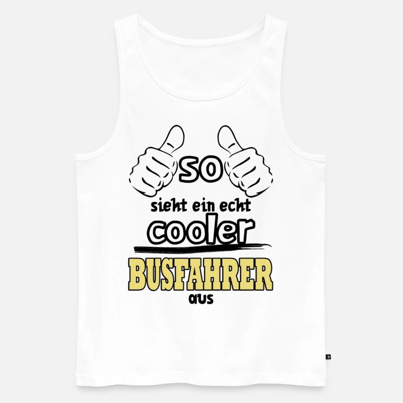 Cooler Busfahrer - Männer Premium Bio Tank Top - Weiß