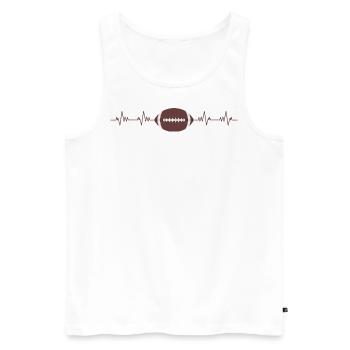Football américain - Débardeur bio Premium Homme - blanc - Devant - AI Model Male 178 light (178cm)