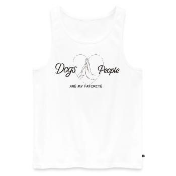 dogs and people - Männer Premium Bio Tank Top - Weiß - Vorne - Michal (187cm)