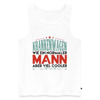 krankenwagen wie ein normaler mann aber viel coole - Männer Premium Bio Tank Top - Weiß - Vorne - AI Model Male 178 light (178cm)