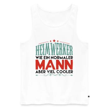 heimwerker aber viel cooler - Männer Premium Bio Tank Top - Weiß - Vorne - AI Model Male 178 light (178cm)