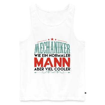 mechaniker - mechaniker aber viel cooler ! - Männer Premium Bio Tank Top - Weiß - Vorne - AI Model Male 178 light (178cm)