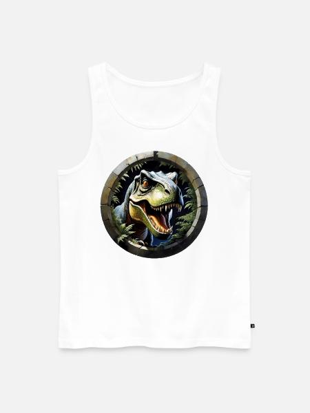 T-Rex - Débardeur bio Premium Homme - blanc