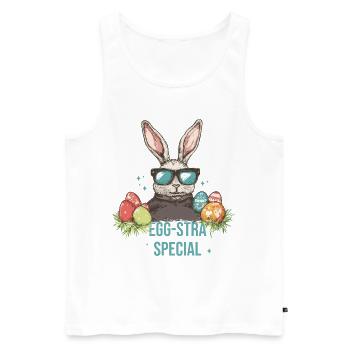 Egg-stra Special Easter Eggs - Men's Premium Organic Tank Top - white - Front - AI Model Male 178 light (178cm)