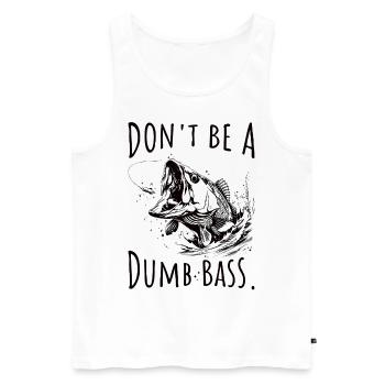 Barsch Angeln Angler Spruch lustig - Männer Premium Bio Tank Top - Weiß - Vorne - Michal (187cm)