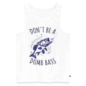 Angler lustiges Barsch Angeln - Männer Premium Bio Tank Top - Weiß - Vorne - Michal (187cm)