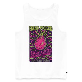 Dragon Fruit Exotic Fruit Vintage - Men's Premium Organic Tank Top - white - Front - AI Model Male 178 light (178cm)