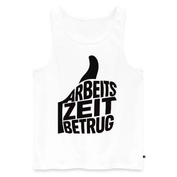 Arbeitszeitbetrug Daumen hoch Deutsche Memes - Männer Premium Bio Tank Top - Weiß - Vorne - AI Model Male 178 light (178cm)
