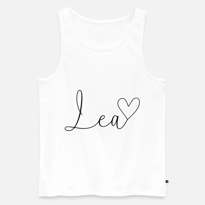 Lea Name Vorname Mädchen - Männer Premium Bio Tank Top - Weiß