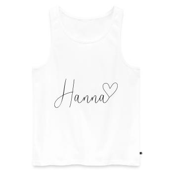 Hanna Last Name First Name Girl - Men's Premium Organic Tank Top - white - Front - Michal (187cm)