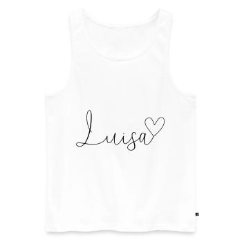 Luisa Name Vorname Mädchen - Männer Premium Bio Tank Top - Weiß - Vorne - AI Model Male 178 light (178cm)