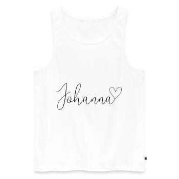 Johanna Last name First name Girl - Men's Premium Organic Tank Top - white - Front - Michal (187cm)