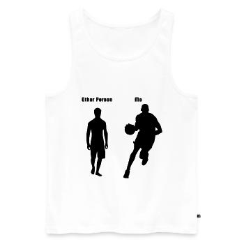 Basketballer jersey sports ball sport gift - Men's Premium Organic Tank Top - white - Front - AI Model Male 178 light (178cm)