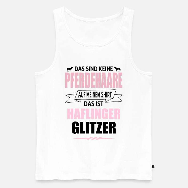 Pferde Pferd Haflinger Reiter Geschenk - Männer Premium Bio Tank Top - Weiß