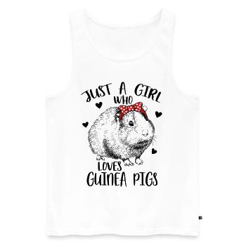 Nur ein Mädchen, das Meerschweinchen liebt - Männer Premium Bio Tank Top - Weiß - Vorne - Michal (187cm)