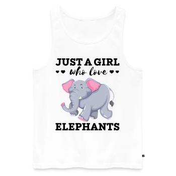 Elephant Gift Birthday Saying Women - Men's Premium Organic Tank Top - white - Front - AI Model Male 178 light (178cm)