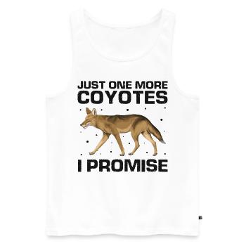 Kojoten Design für Kojotentöter - Männer Premium Bio Tank Top - Weiß - Vorne - Michal (187cm)