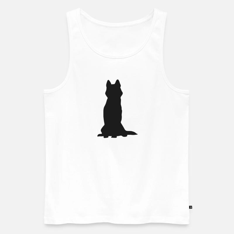Schäferhund - Männer Premium Bio Tank Top - Weiß