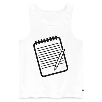 Checklist Notes Homework - Men's Premium Organic Tank Top - white - Front - Michal (187cm)