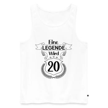 Eine Legende wird 20 - Männer Premium Bio Tank Top - Weiß - Vorne - Michal (187cm)