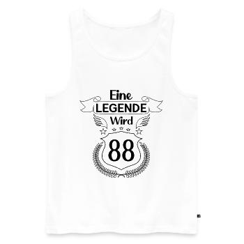 eine legende wird 88 - Männer Premium Bio Tank Top - Weiß - Vorne - Michal (187cm)