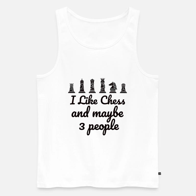 CHESS: I Like Chess - Männer Premium Bio Tank Top - Weiß
