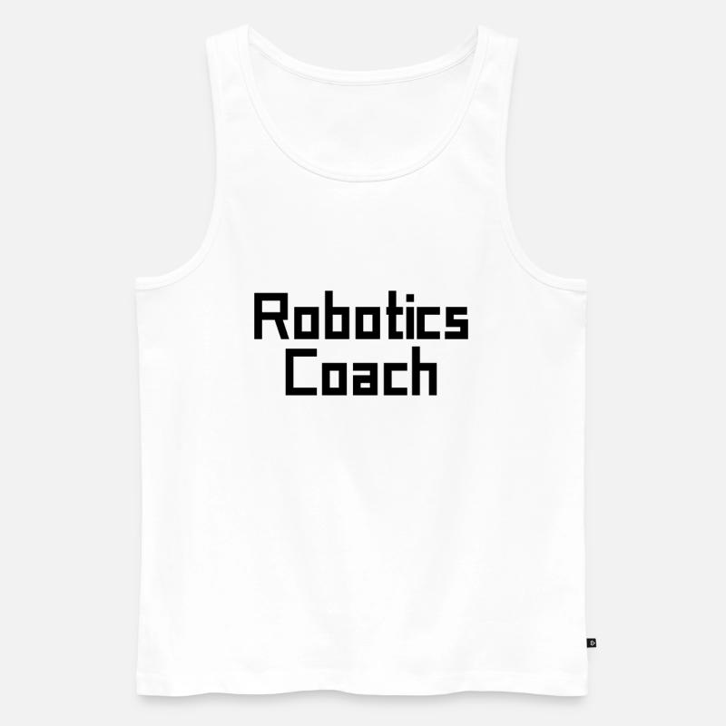 ROBOTICS : Robotics Coach - Männer Premium Bio Tank Top - Weiß