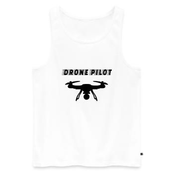 DRONE: Drone Pilot - Men's Premium Organic Tank Top - white - Front - AI Model Male 178 light (178cm)