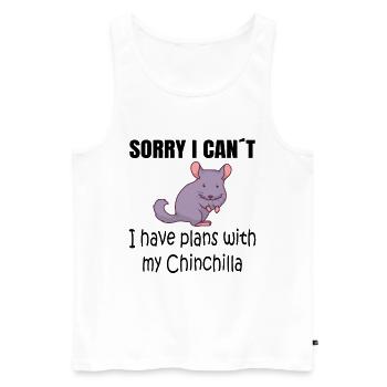Chinchilla Lover Gift plans with my Chinchilla - Débardeur bio Premium Homme - blanc - Devant - Michal (187cm)