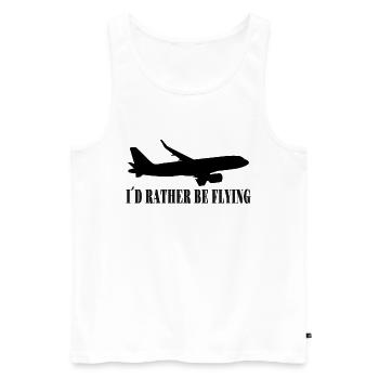 Aviation Airplane Airline Pilote Gift rater flying - Débardeur bio Premium Homme - blanc - Devant - AI Model Male 178 light (178cm)