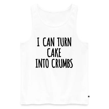 can turn cake into crumbs cake into crumbs - Men's Premium Organic Tank Top - white - Front - AI Model Male 178 light (178cm)