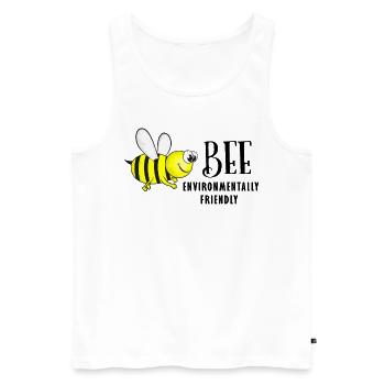environmentalist nature conservation bee cool beiene - Men's Premium Organic Tank Top - white - Front - Michal (187cm)