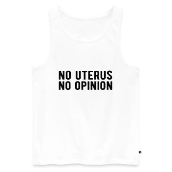 Feminism Pro Choice: no uterus. no opinion - Débardeur bio Premium Homme - blanc - Devant - Michal (187cm)