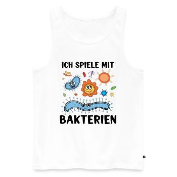 Mikrobiologe Mikrobiologie : spiele mit Bakterien - Männer Premium Bio Tank Top - Weiß - Vorne - AI Model Male 178 light (178cm)