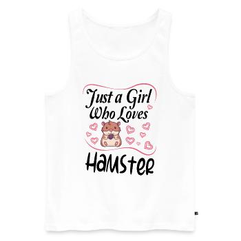 Hamster Hamsters : just a girl who loves Hamster - Débardeur bio Premium Homme - blanc - Devant - Michal (187cm)
